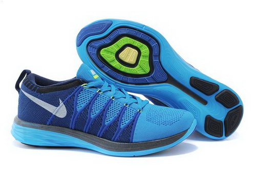 Nike Flyknit Lunar Ii 2 Mens Shoes Sky Blue Ocean Blue Hite Taiwan